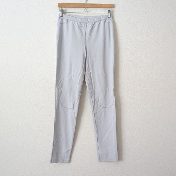 PRADA Women's Pants Large Pull On Equestrian Gray Leggings Made in Italy Trouser - Picture 2 of 7